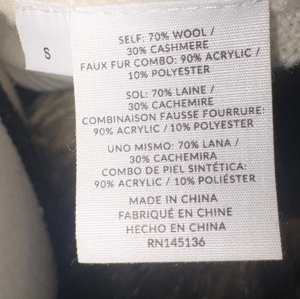 NEW.Naadam women's,70%wool,30% cashmere sweater, ultra-luxury V-neck, beige. - Picture 7 of 7